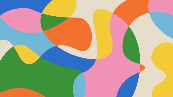 Fun colorful abstract background in doodle style. Simple playful